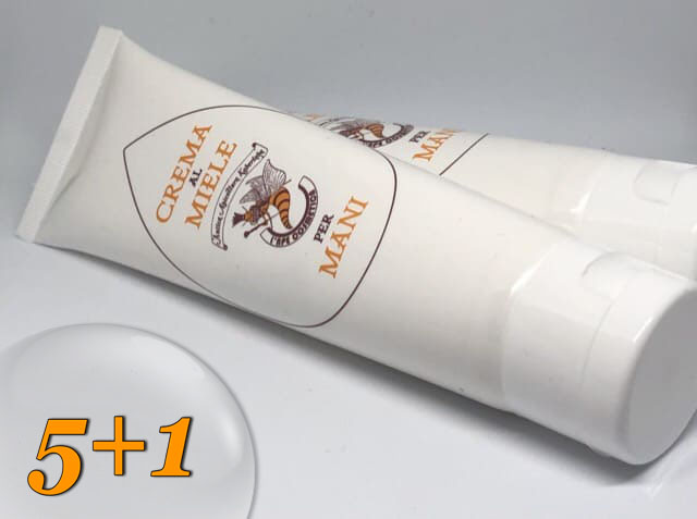 Crema mani naturale al miele in tubo 100 ml promo 5+1