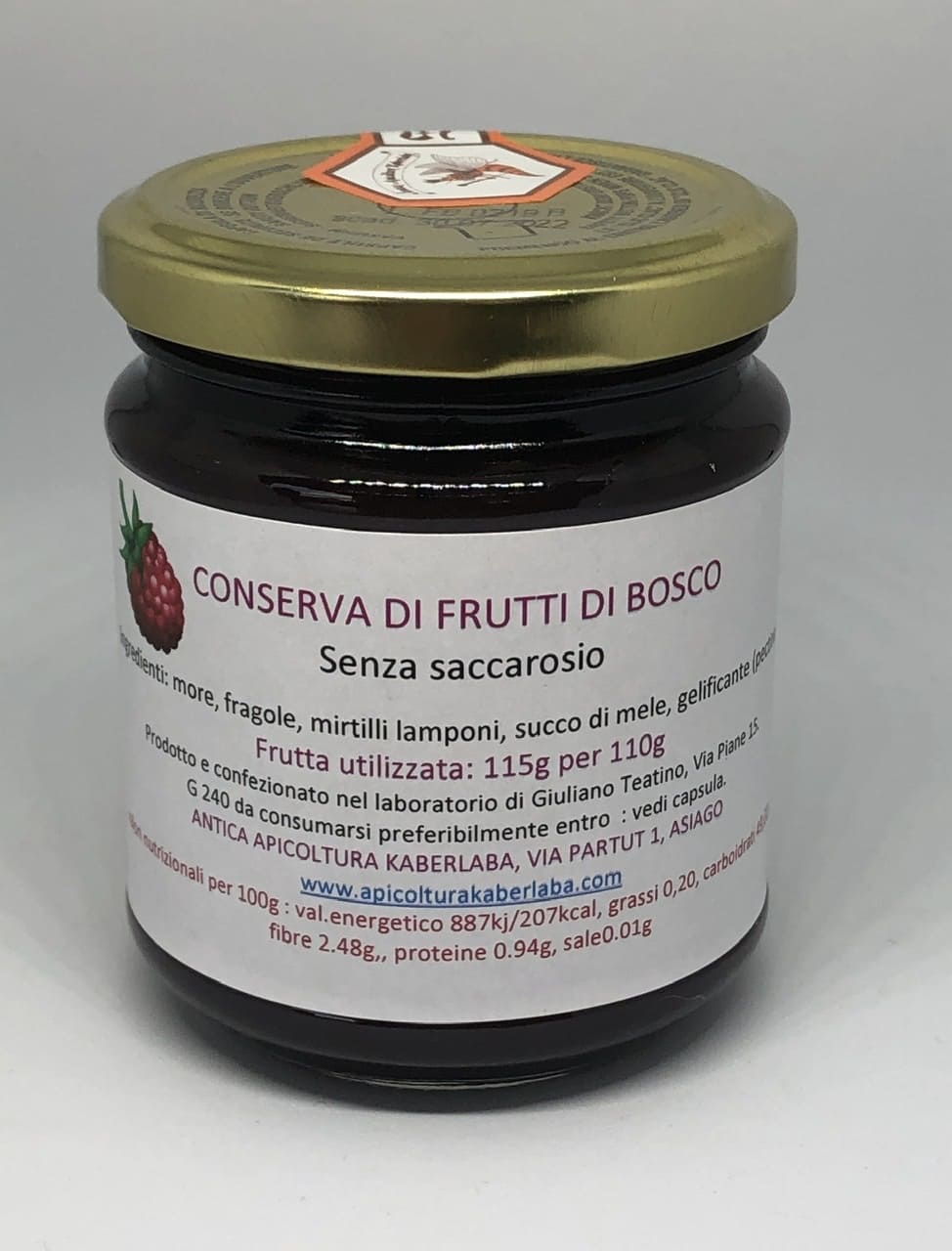 Conserva di frutti di bosco senza saccarosio