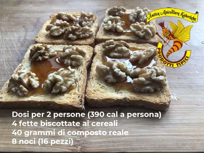 La colazione del campione, composto reale e noci