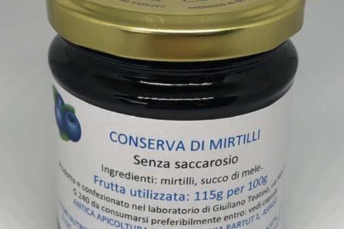 Conserva di mirtilli senza saccarosio