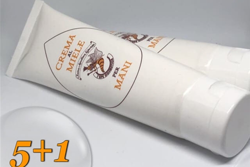 Crema mani naturale al miele in tubo 100 ml promo 5+1