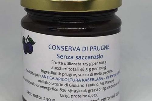 Conserva di prugne senza saccarosio