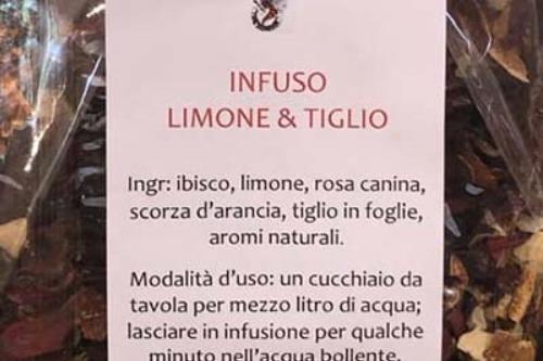 infuso naturale gusto limone e tiglio