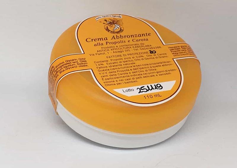 Crema abbronzante propolis e carota