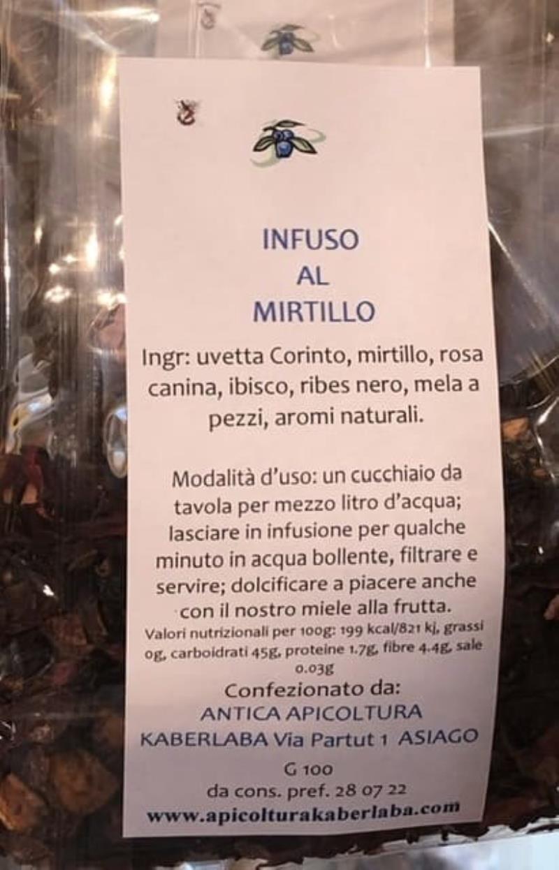 infuso naturale al mirtillo